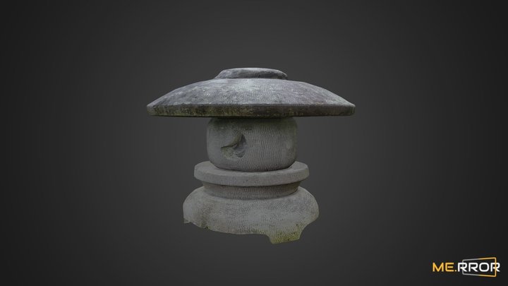 [Game-Ready] Small Stone Lantern 3D Model