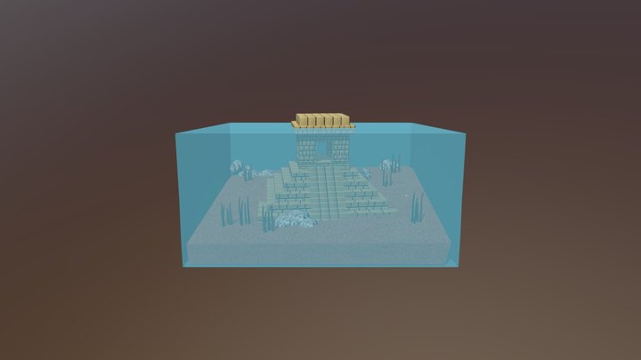 Aztec Temple Diorama 3D Model