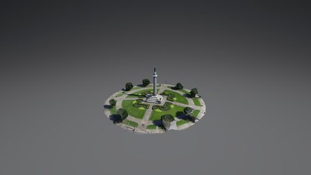 General Lee Monument, New Orleans LA 3D Model