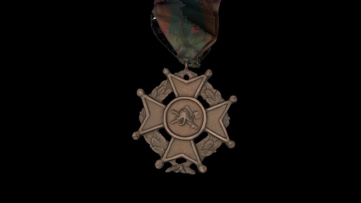 Victorian Fire Brigade Medal 3D Model