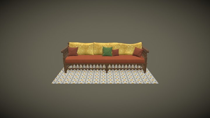 Banquette 3D Model