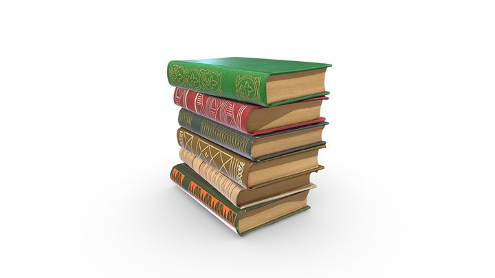 Stack of Books 3D Model