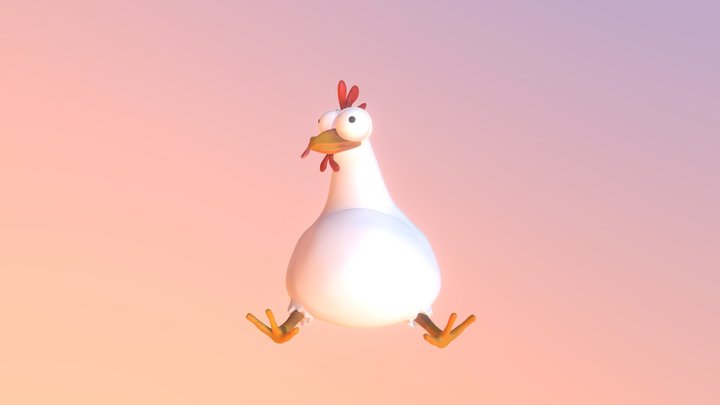 fat chicken 3D Model