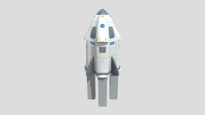 Stylized Sci Fi Rocket