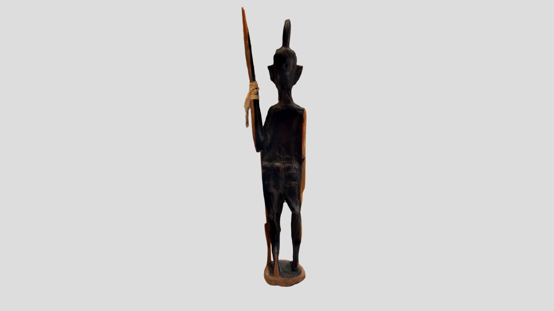Man with spear Wood Sculpture