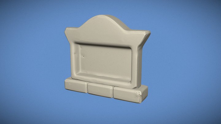Headstone High Poly 3D Model