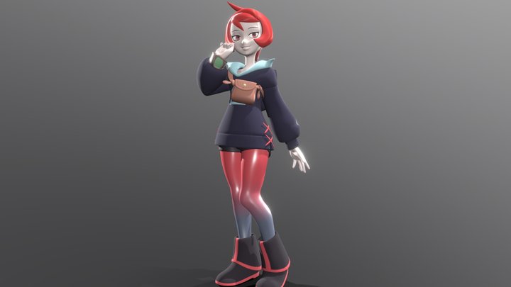 Arezu - Blender rig 3D Model