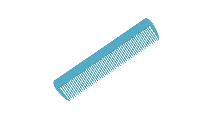 Hair Comb for 3D Printing 3D Model