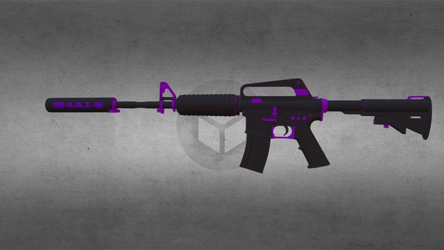 M4A1-S | Purple Dream 3D Model