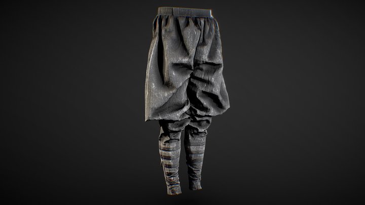 Medieval Warrior Pants 3D Model