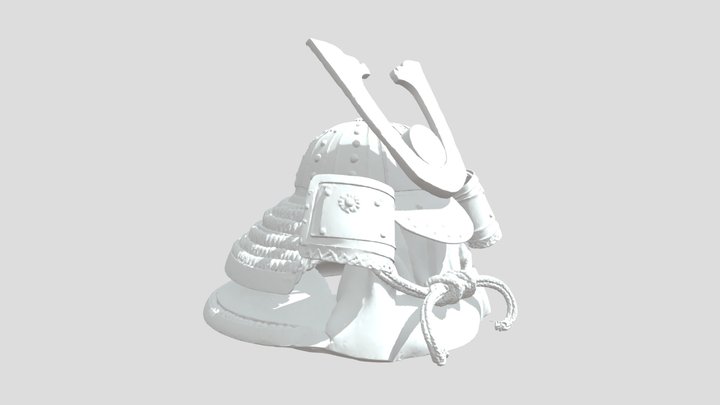 Samurai Helmet Vintage 3D Model