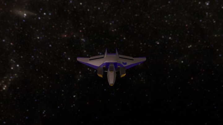 Combat spaceship 3D Model