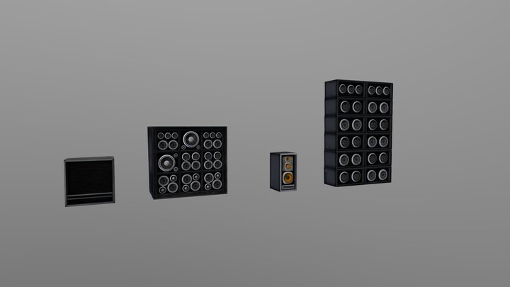 speakers pack 3D Model