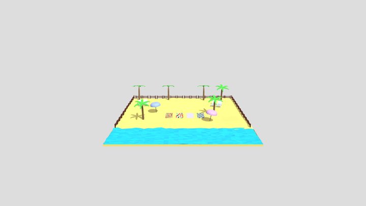 Beach (LowPoly) 3D Model