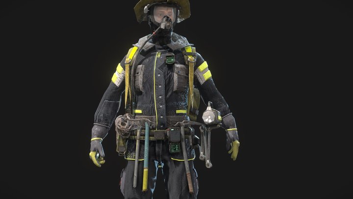 Firefighter (free download) 3D Model