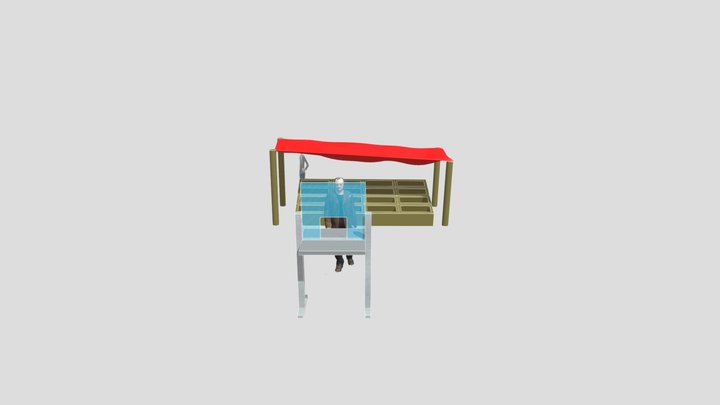 Gesmir Pantalla punto venda mercado 3D Model