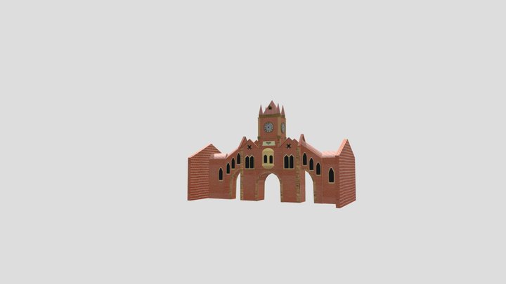 Clock Tower Hyderabad,Pakistan 3D Model