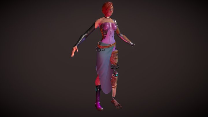 Pix // Sci-Fi Character 3D Model