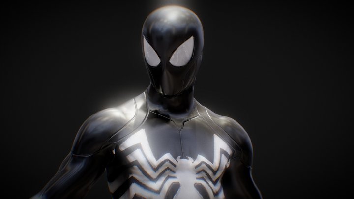 Spider-Man Symbiote Spider-Man 2 PS5 Blend 3D Model