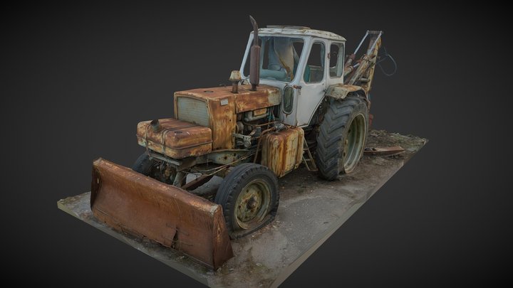 Traktor БЕЛАРУСЬ ЮМЗ - 6АЛ (RAW 3d scan) 3D Model