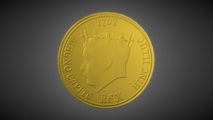 1702 Gold Coin 3D Model