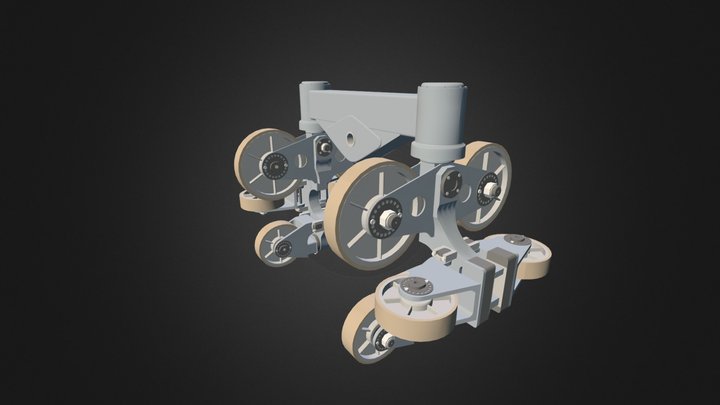Intamin wheel assembly 3D Model