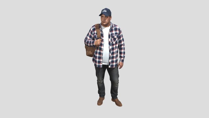 Casual Traveler With Shoulder Bag – Modelo 3D gratuito STL