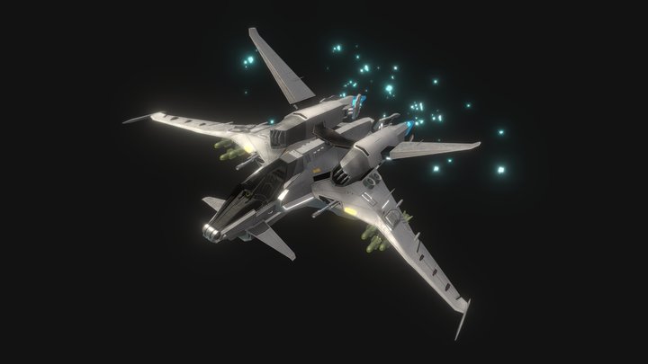 Low Poly Aircraft "Viper" 3D Model