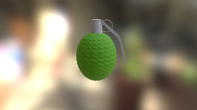 Low Poly Hand Grenade 3D Model