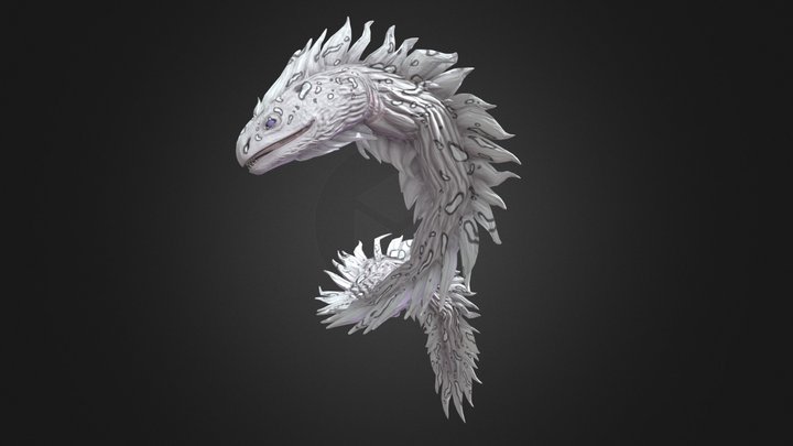 Fluffy moray eel 3D Model