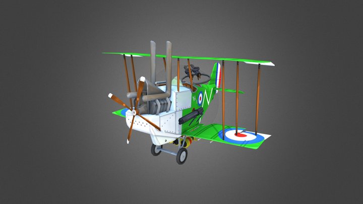 Stylised Airplane - Harry Tate 3D Model