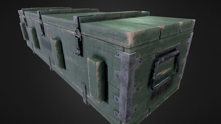 Military Weapons Crate 3D Model