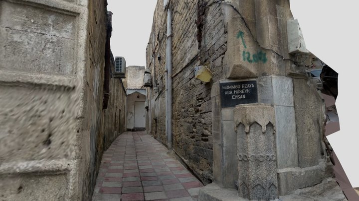 An alley in Sovetski, Baku 3D Model