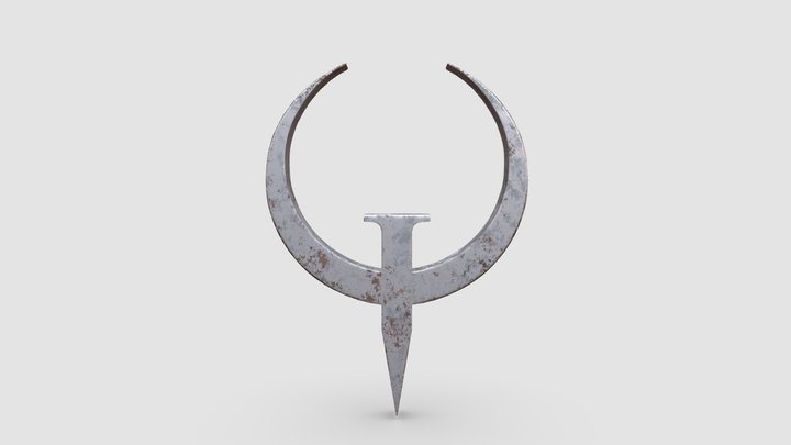 Quake logo 3D Model