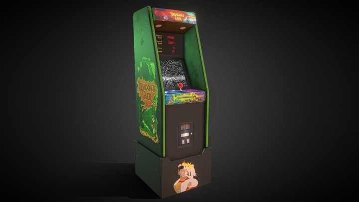 "Dragon's Lair" Game Cabinet 3D Model