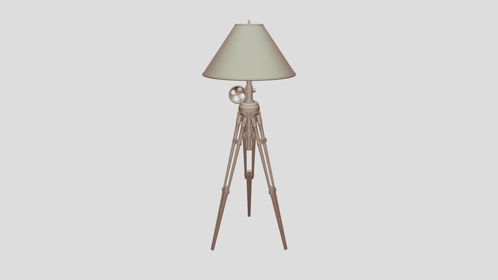 Vintage Tripod Lamp 3D Model