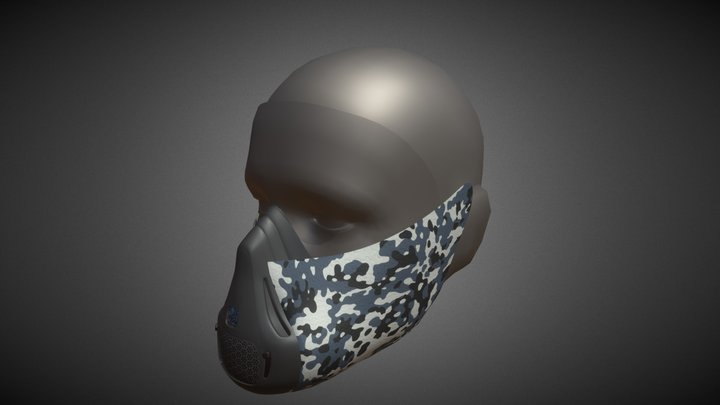 Face mask for Spark AR 3D Model