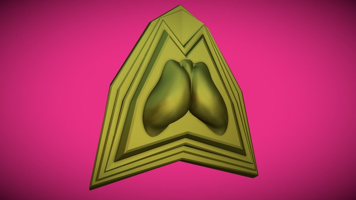 Perfect ass trophy, skinny heart shape category 3D Model
