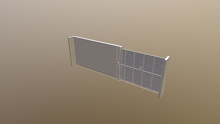 שער הזזה  SLIDING GATE 3D Model