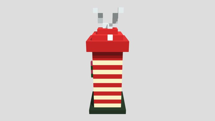 Fairy Mushroom Chimney - Voxel 32x32 (Animated) – Modello 3D gratuito STL