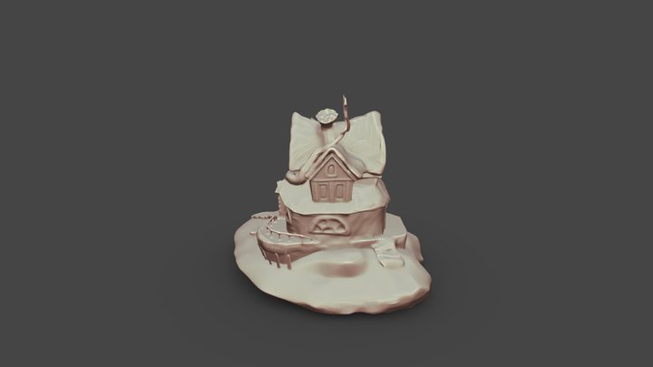 Pepper and Carrot house (sculpt for approve) 3D Model