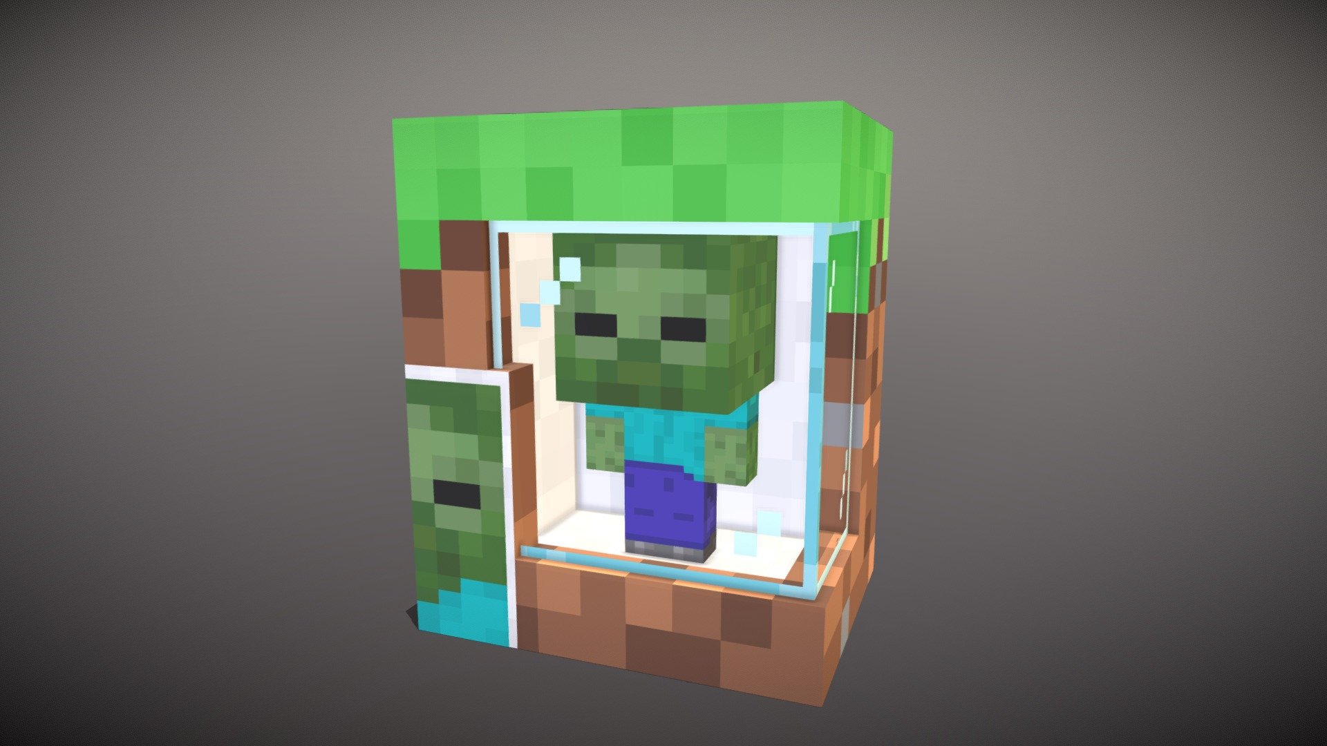 Funko Box Minecraft Zombie 3d Model By Ayotl 043b00b Sketchfab