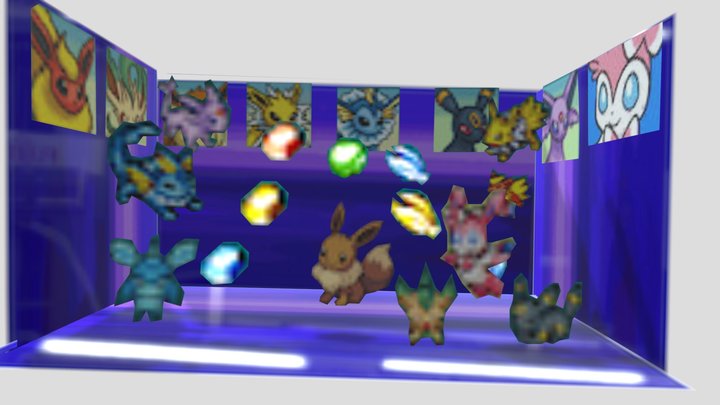 Eeveelution Diarama - Made in Blender
