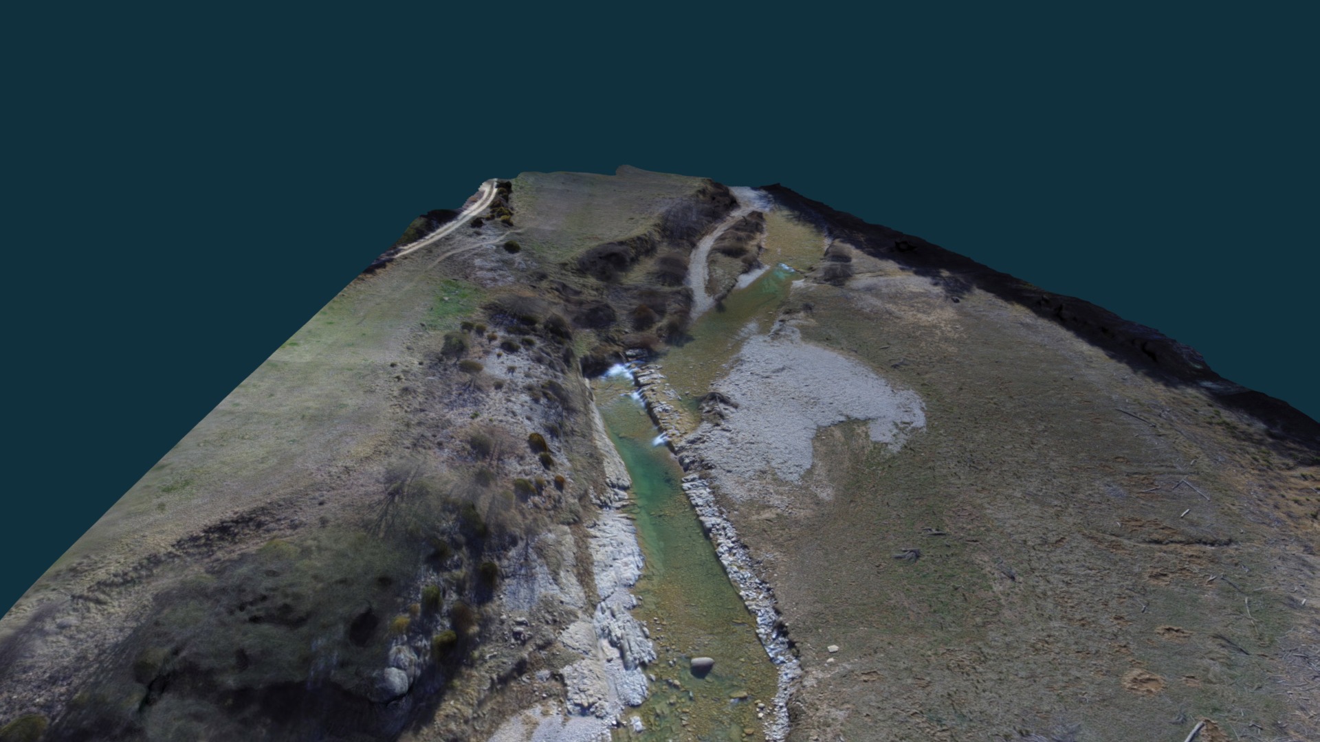 3D model River: Fluvial geomorphology - This is a 3D model of the River: Fluvial geomorphology. The 3D model is about a beach with a body of water.