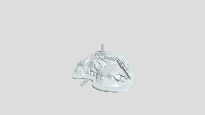 A small rocky island model 3D Model