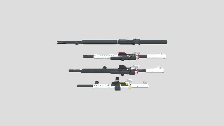 AR-15,SBR, and m16 3D Model