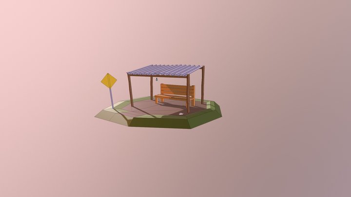 Bus Stop / Parada de autobús 3D Model