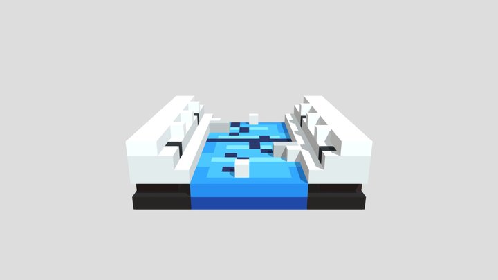 Frozen River - Voxel 32x32 – Gratis 3D-model STL