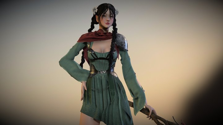 Fantasy Girl - GameReady 3D Model