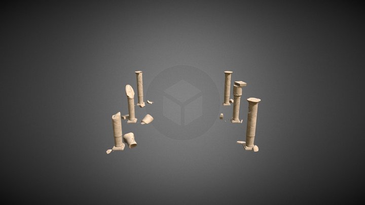 Desert Columns 3D Model